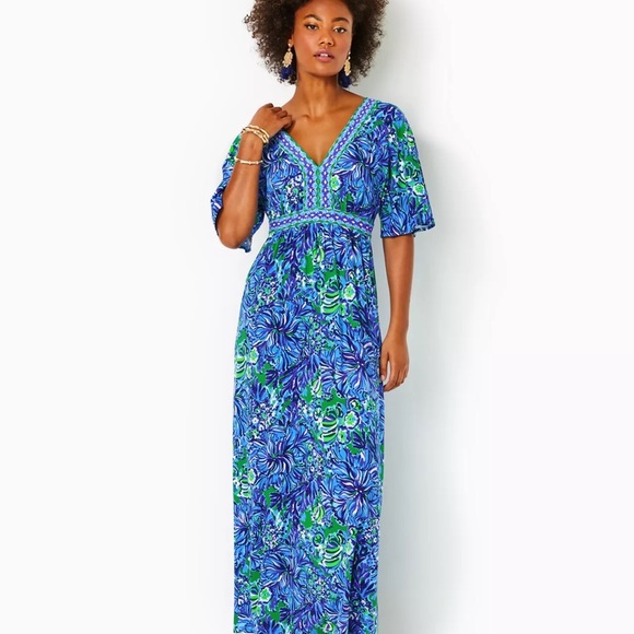 Lilly Pulitzer Addison Elbow Sleeve Maxi Dress - Picture 3 of 5